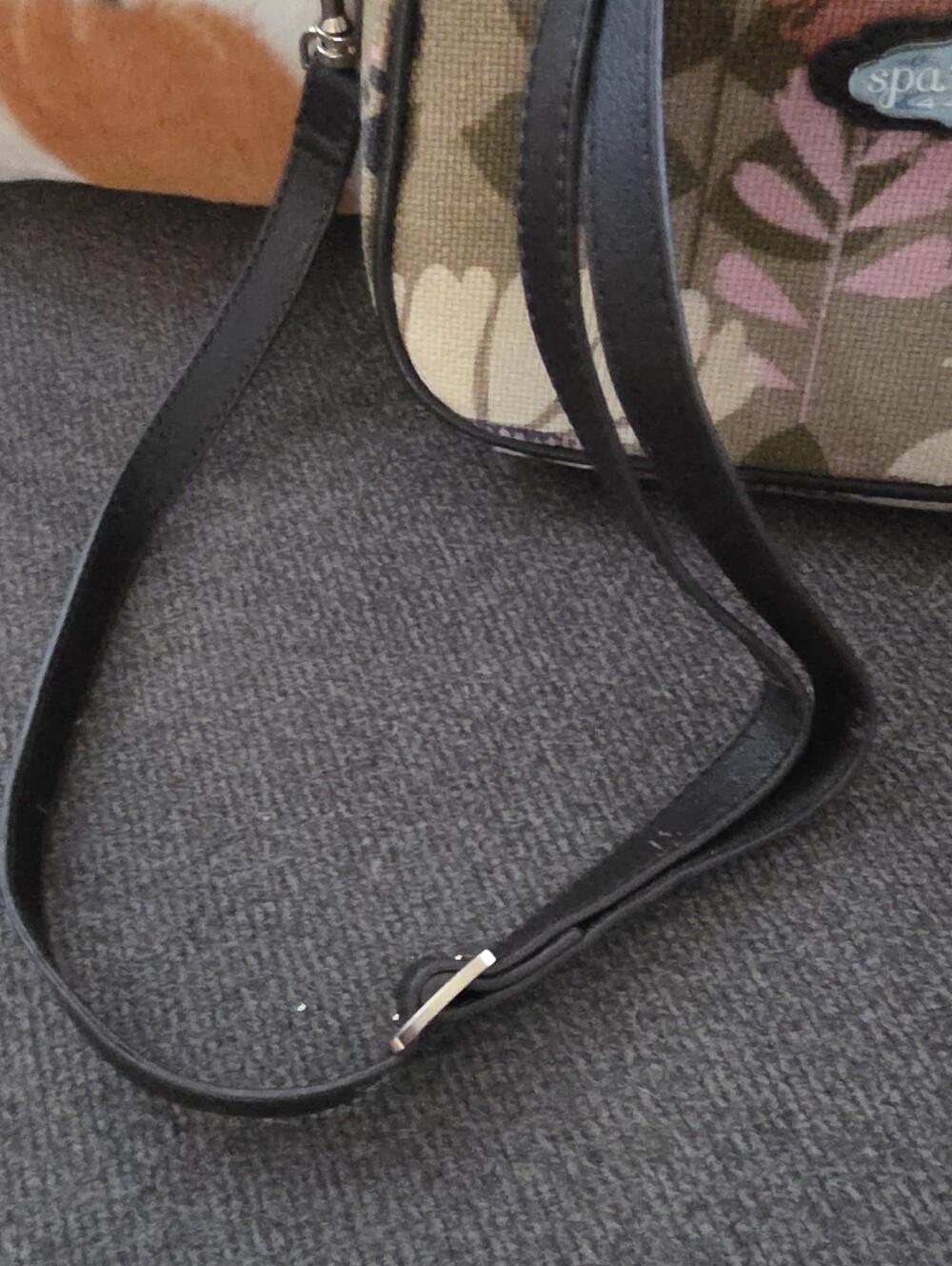 Spartina 449 Linen & Leather Crossbody Bag, Floral Print - Picture 5 of 11